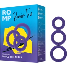 Romp Remix Trio - Sada krúžkov na penis - 3ks (fialová)