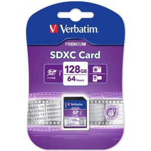 Verbatim SDXC 128GB C10/U1 44025