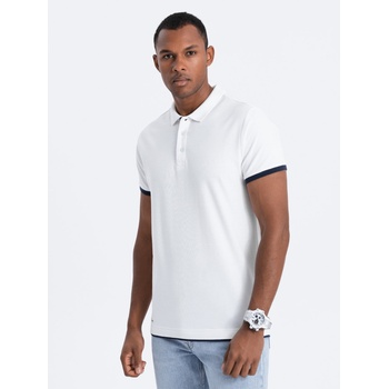 Ombre Clothing Бяла мъжка поло риза Ombre Clothing Ombre Clothing | Byal | МЪЖЕ | S