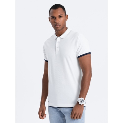 Ombre Clothing Бяла мъжка поло риза Ombre Clothing Ombre Clothing | Byal | МЪЖЕ | S