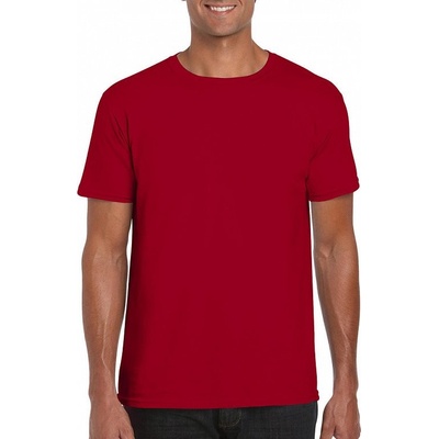 Gildan pánske tričko Softstyle cherry červené
