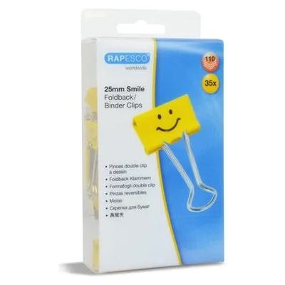 Rapesco Щипка за папки, 25 мм, RAPESCO, "Fun", жълта 1427 (1427)