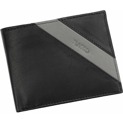 FLACCO Pánska kožená peňaženka IN-1041 Black Ash