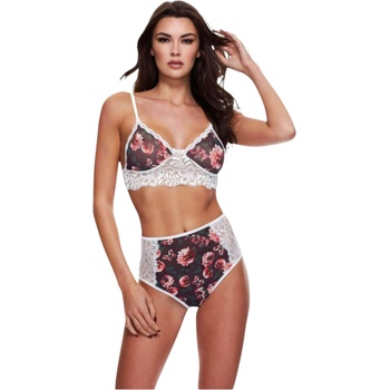 Baci - флорален, дантелен сутиен комплект с висока талия - M/L