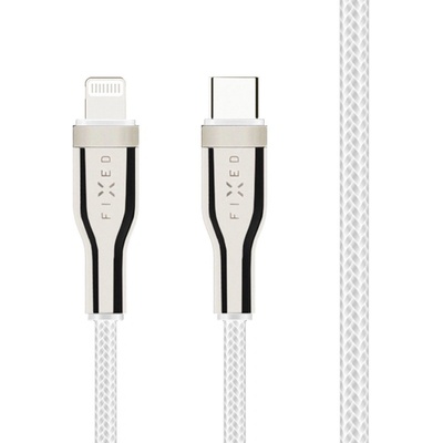 Fixed FIXDB-CL12-WH s konektory USB-C/Lightning a podporou PD, 1.2m, bílý