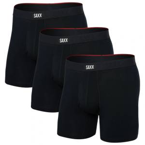 Saxx Vibe Xtra Soft Comfort Boxer Brf Fly 3Pk Размер: L / Цвят: черен