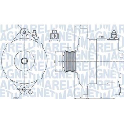 Alternátor MAGNETI MARELLI 063731602010