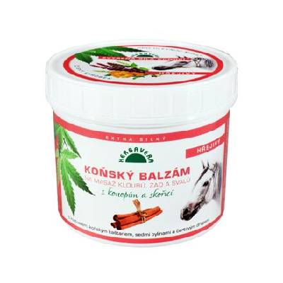 Herbavera Hřejivý koňský balzám s konopím a skořicí 500 ml