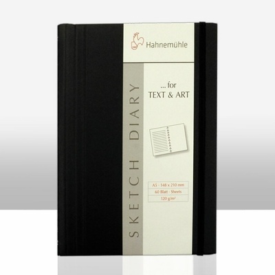 Hahnemühle skicár DIARY 120 gsm 60 listov špirálová väzba A5