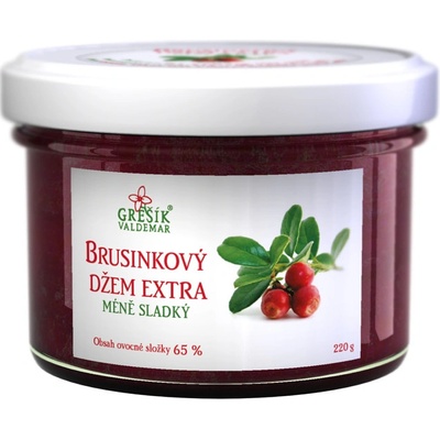 Grešík džem Brusinkový extra menej sladký 220 g