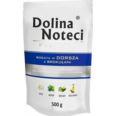 DOLINA NOTECI PREMIUM treska s brokolicou vrecko pre psov 500 g