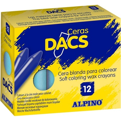 Alpino Balenie 12 voskoviek DACs nebesky modrá