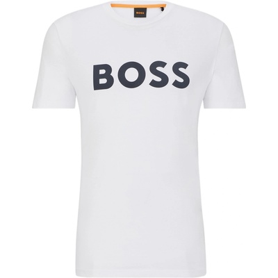 Boss Тениска Boss Men's Thinking 1 T-Shirt Signature Logo - White