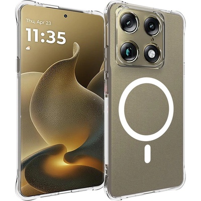 Motorola Магнитен Прозрачен Калъф за Motorola Signature 5G - TPU, Анти-drop, Удебелени ръбове, Вграден Магнит, Вкл. Протектор