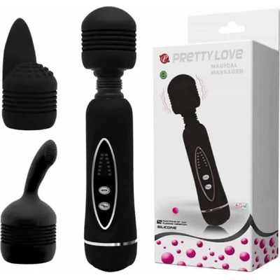 Вибриращ масажор, 2 стимулиращи приставки - Magical Massager (DEBRA01042)