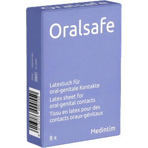 Oral Safe Single: Neutral, 8 latex-sheets