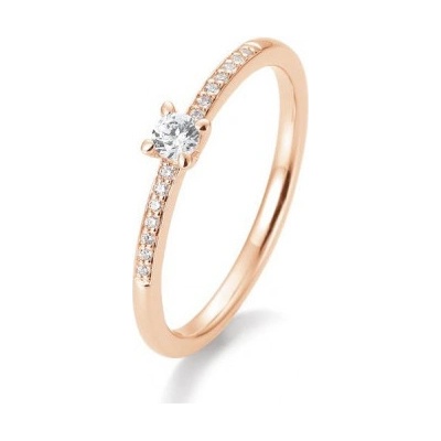 Sofia Diamonds prsteň z ružového zlata s diamantom BE41 85950 R