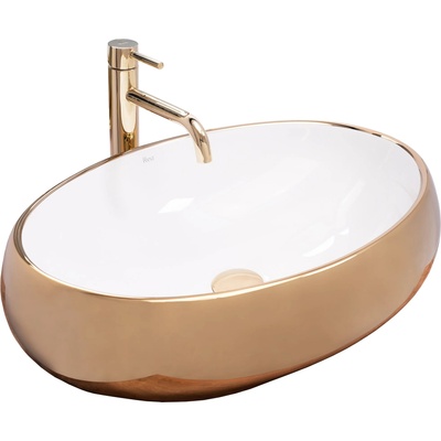 Rea Умивалник за плот Rea Melania White / Gold (REA-U1050)