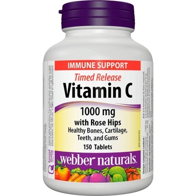Webber Naturals Vitamin C 1000 mg with Rose Hips [150 Таблетки]