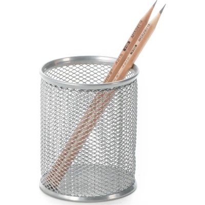 ARK Моливник/органайзер за бюро метален цилиндър сив/сребрист