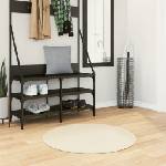 vidaXL Килим HUARTE с къс косъм, мек и миещ се, кремав, Ø 80 см (375046)
