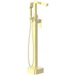 Inter Ceramic Стоящ смесител за вана ICL 8215GOLD, месинг, златен, подово захранване, с шлаух и слушалка, 103.8x22.5см (8215GOLD)