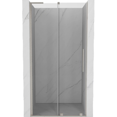 Mexen Velar L плъзгащи се душ врати 90 см, прозрачни, четкан никел - 871-090-003-01-97 (871-090-003-01-97)