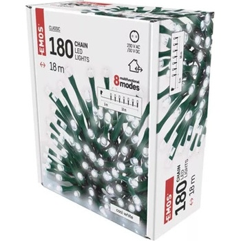Reťaz CLASSIC 18m 180LED s programátorom studená biela D4AC09