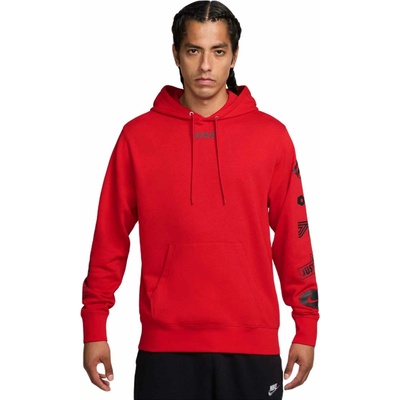 Nike Club Fleece Hoodie Cycle červená