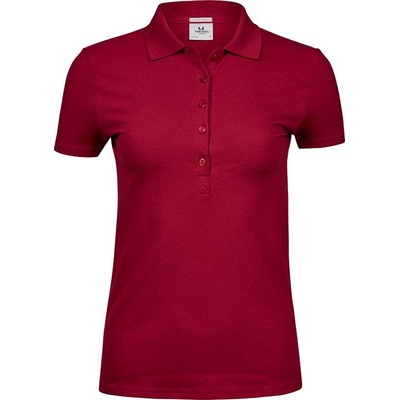 Tee Jays 145 Dámske luxusné elastické polo červená deep