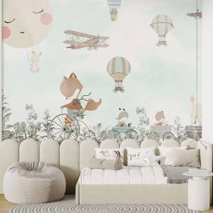 Art Gift Decor Детски фототапет Пътуване до облаците