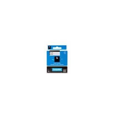 Páska PrintLine kompatibilní s DYMO 40918 Páska, pro tiskárny štítků, kompatibilní s DYMO 40918 S0720730, 9mm, 7m, černý tisk / žlutý podklad, D1 PLTD17