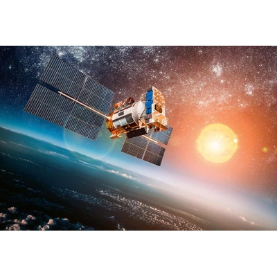 DIMEX ART Флизелинов фототапет сателит в орбита около земята 375 x 250 см