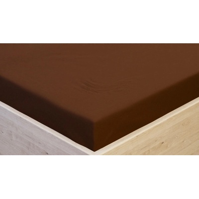 Tegatex Prostěradlo Jersey s elastanem tmavě hnědé 180x200