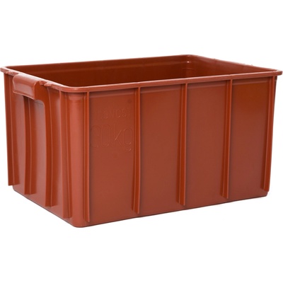 PK Group Plastová bedňa T50 regranulát 600x400x300 mm hnedá 30 kg
