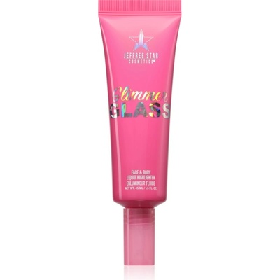 Jeffree Star Cosmetics Glimmer Glass Face & Body Highlighter течен хайлайтър за тяло и лице цвят Glistening Gold 45ml