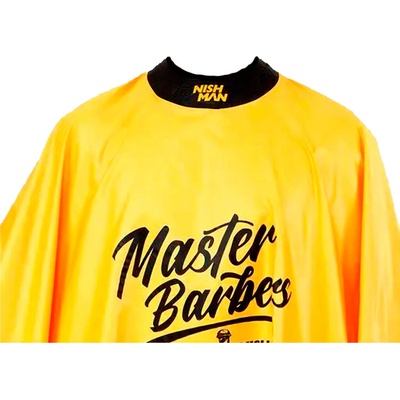 Nishman Profesionálna Plaštenka Cape Master Barbers Yellow Tube