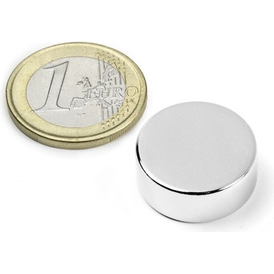 SOLLAU Neodymový magnet valec D 20x8 mm N42 ponikelovaný
