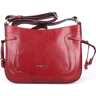 Marta Ponti Luxusní dámská crossbody kabelka no. 6195 tmavěčervené