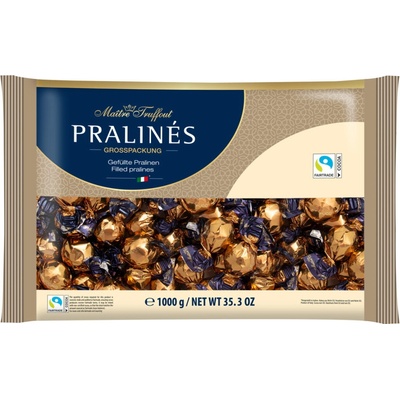 Gunz Maitre Truffout Pralinky z mléčné čokolády s náplní s příchutí capuccino 1 kg