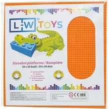 L-W Toys Velká podložka na stavění 50x50 oranžová