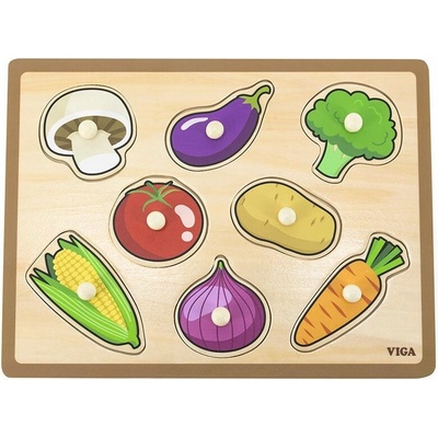 Viga puzzle s úchytmi zelenina