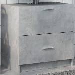 vidaXL Долен шкаф за мивка, бетонно сив, 59x37x59 см, инженерно дърво (848111)