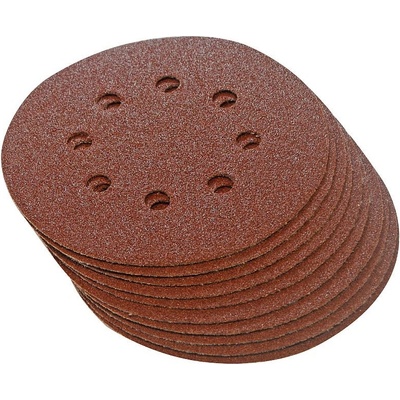 Brusný disk SZ 125 mm P120 8 děr - 10 ks Silverline 382903