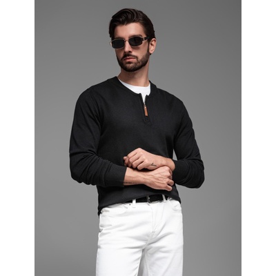 Ombre Clothing Мъжки плетен пуловер със структурирани точки Ombre Clothing Ombre Clothing | Cheren | МЪЖЕ | S