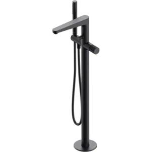 Omnires Contour - Смесител за вана за монтаж на пода, с тяло, четкан антрацит CT8033AT (CT8033AT)