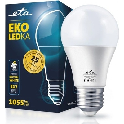 ETA EKO LEDka klasik 11W, E27, neutrální bílá
