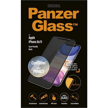 Panzer Privacy Протектор с Selfie Плъзгач за iPhone 11/ XR, PANZERGlass Camslider, Черен (5711724126680)