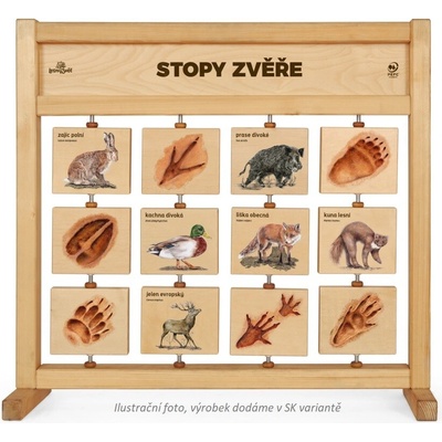 Lesní svět Tabuľky poznania stolné Stopy zveri