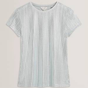 Ted Baker Тениска Ted Baker Ted Baker Metallic SS Tee - Lt-Blue